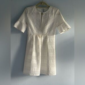 Sandro Cream Textured Fabric